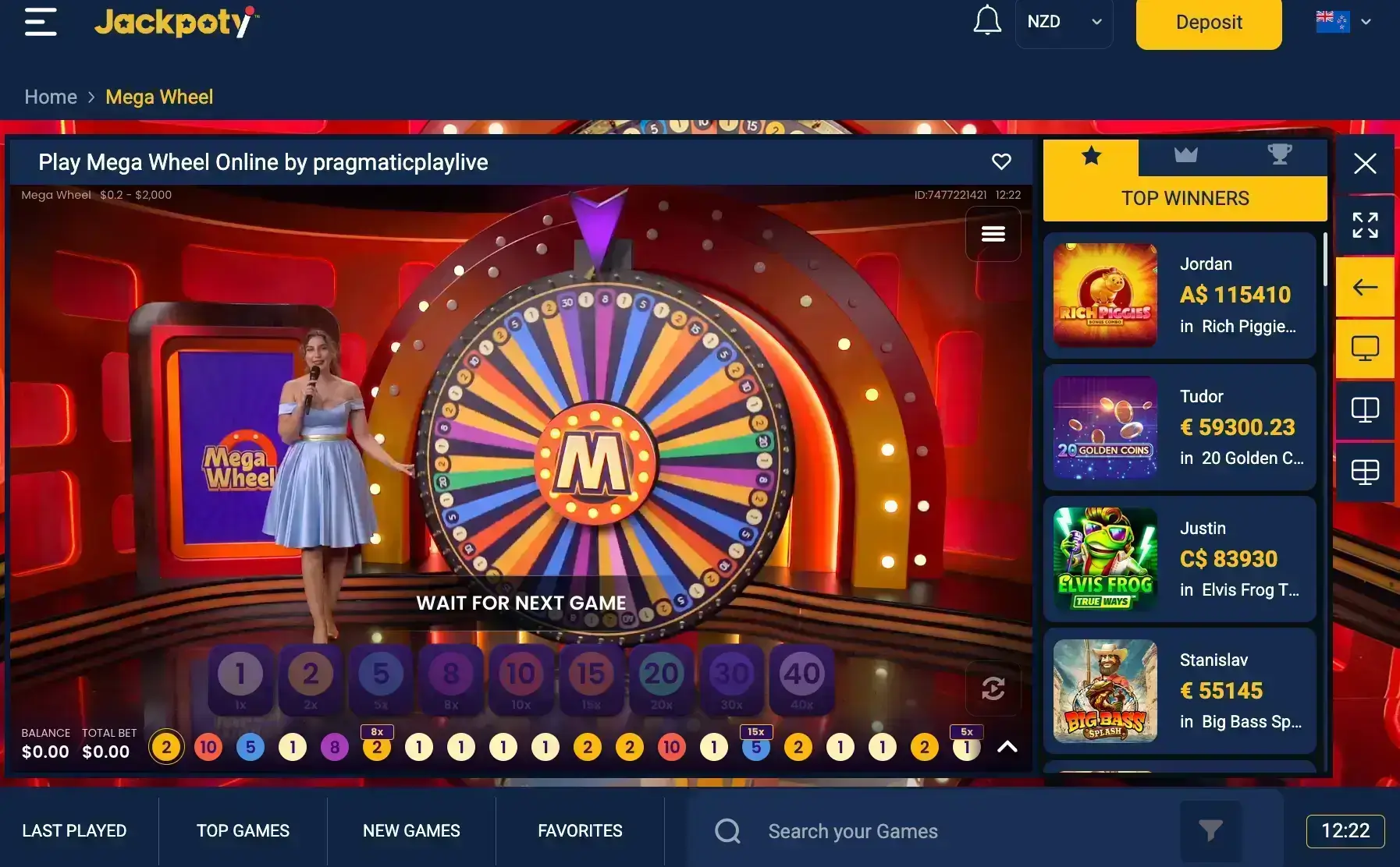 Jackpoty live games