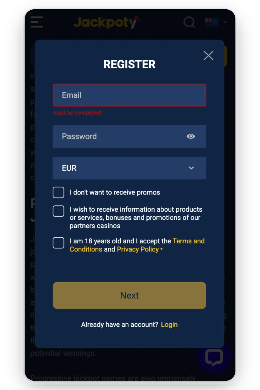  New Zealanders can use the Jackpoty mobile app